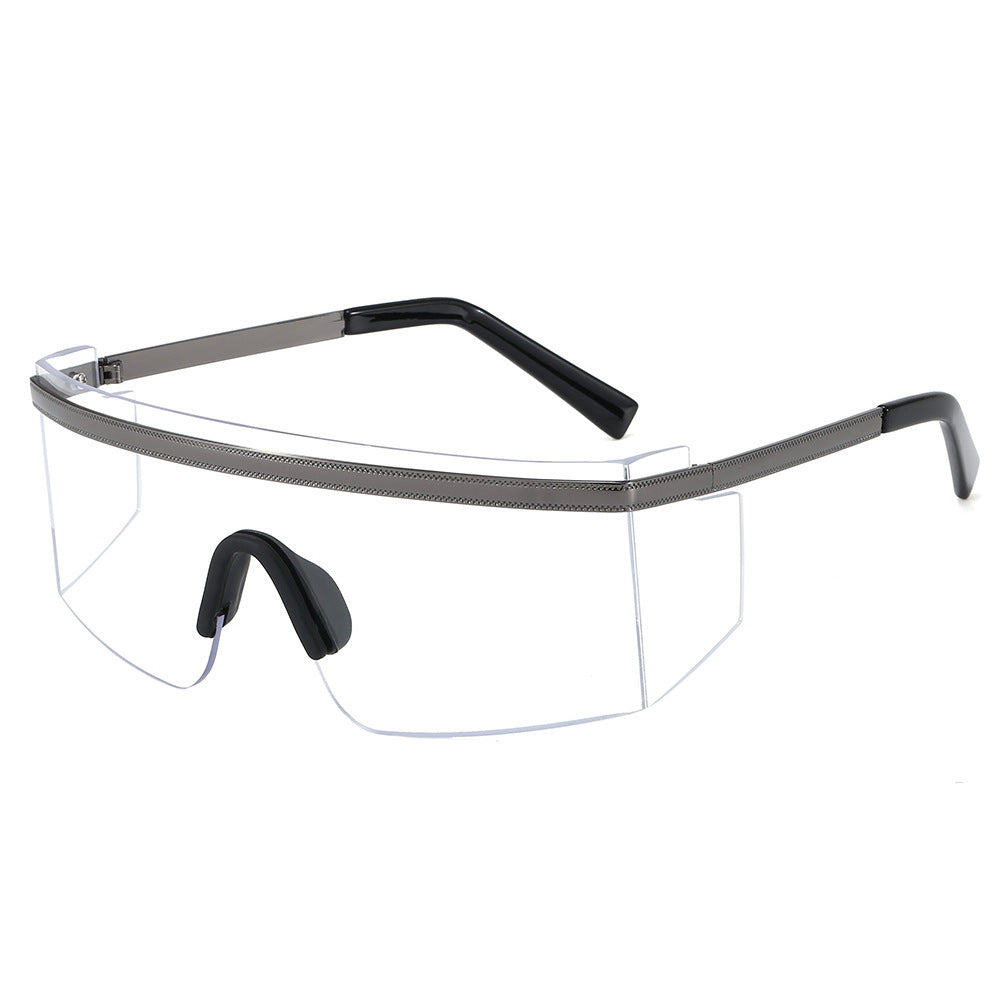 Fashion Big Metal Frame Goggles