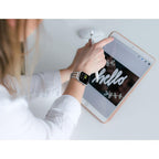 Diamond-studded metal stainless steel strap