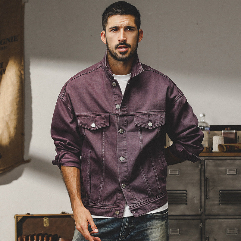 Fashion American Classic Vintage Denim Jacket Men