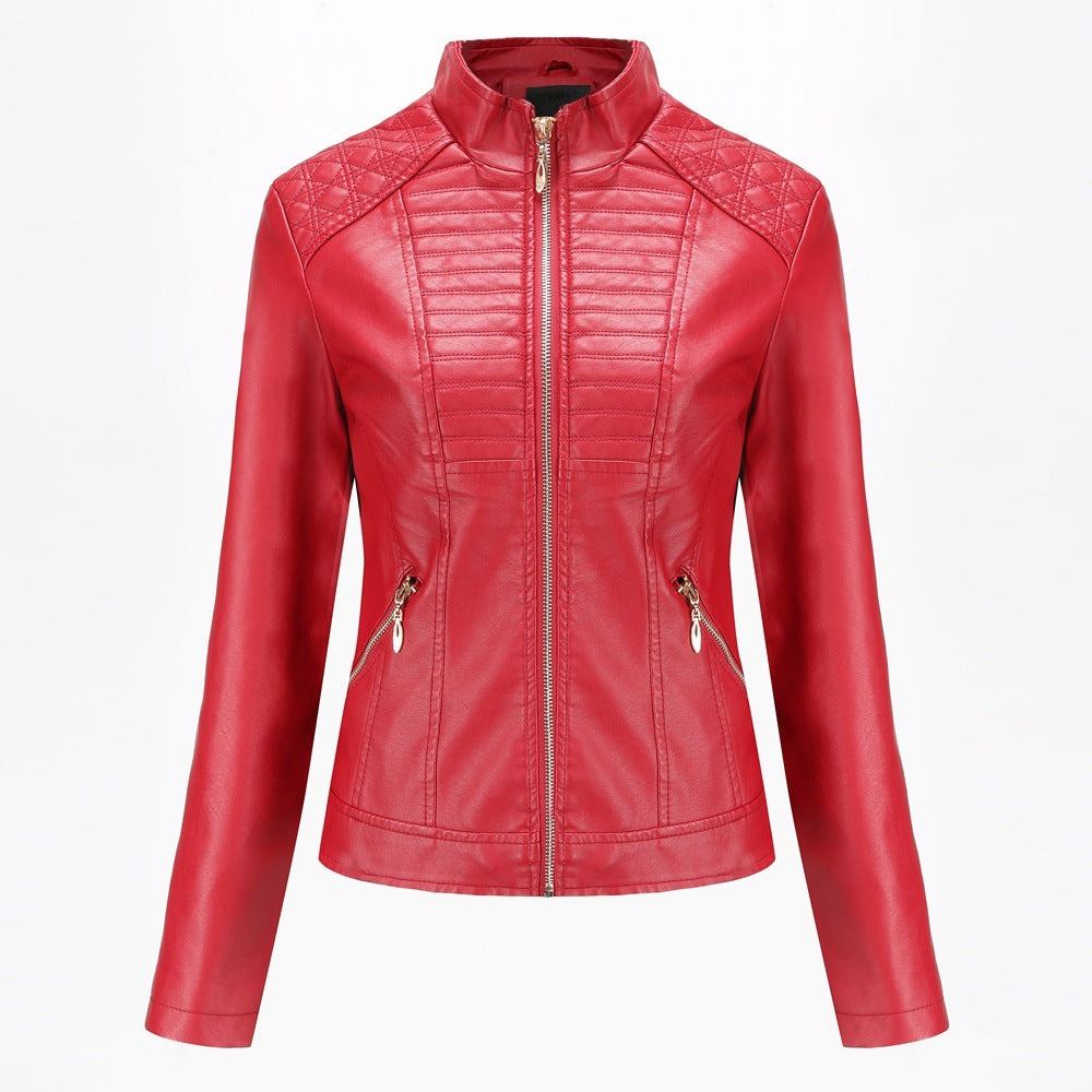 Women's motorcycle leather jacket