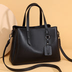 Cowhide Leather Women's Bag Large Capacity Shoulder Handbag