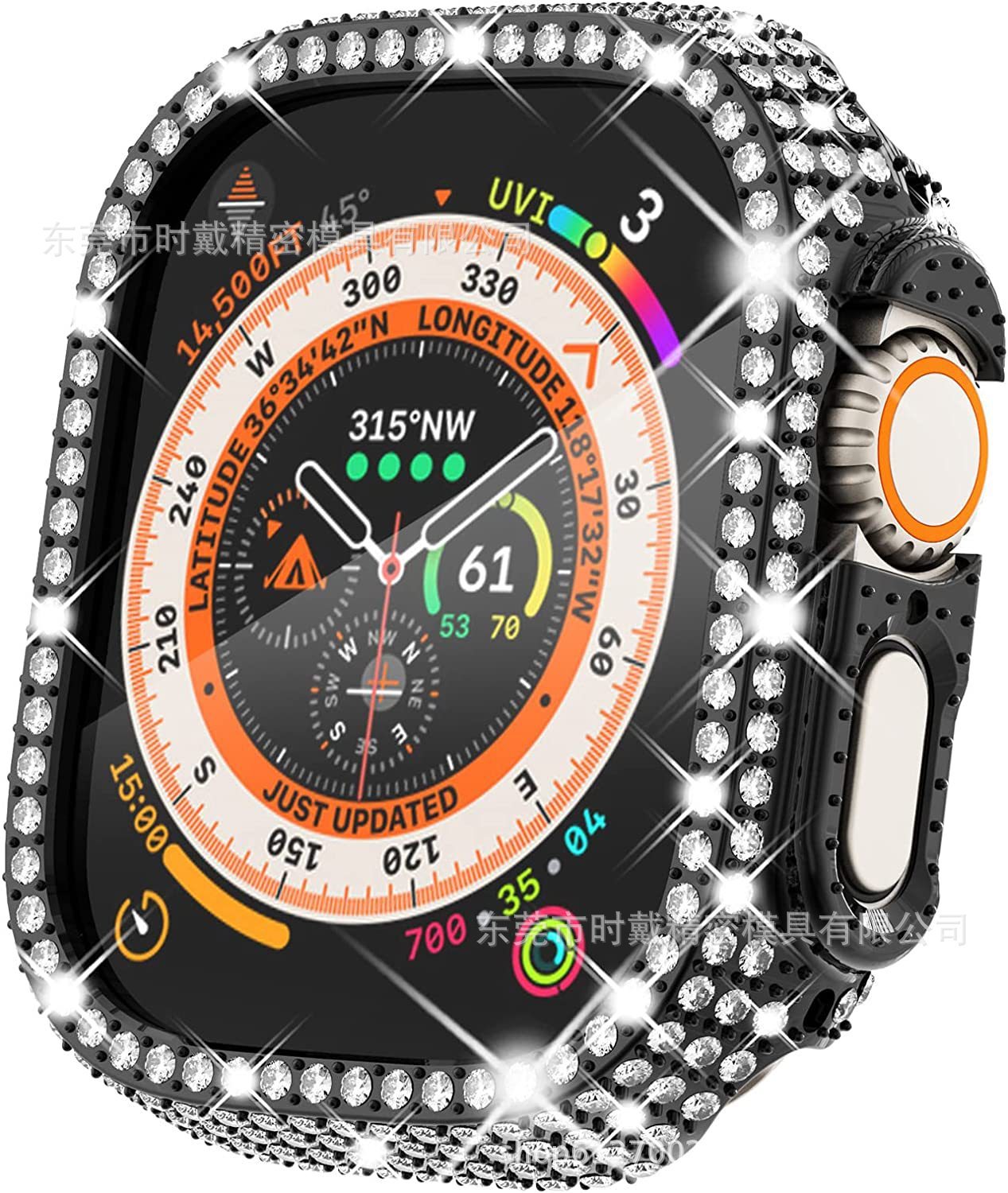 Full Diamond Cut-out Smart Watch Protective Case